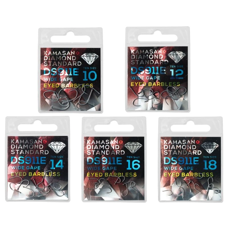 Kamasan Diamond Standard DS911 Eyed Barbless Hooks